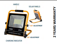 Solar Flood / Emergency / Camp Light 100W With Touch & Mobile Charging Option.